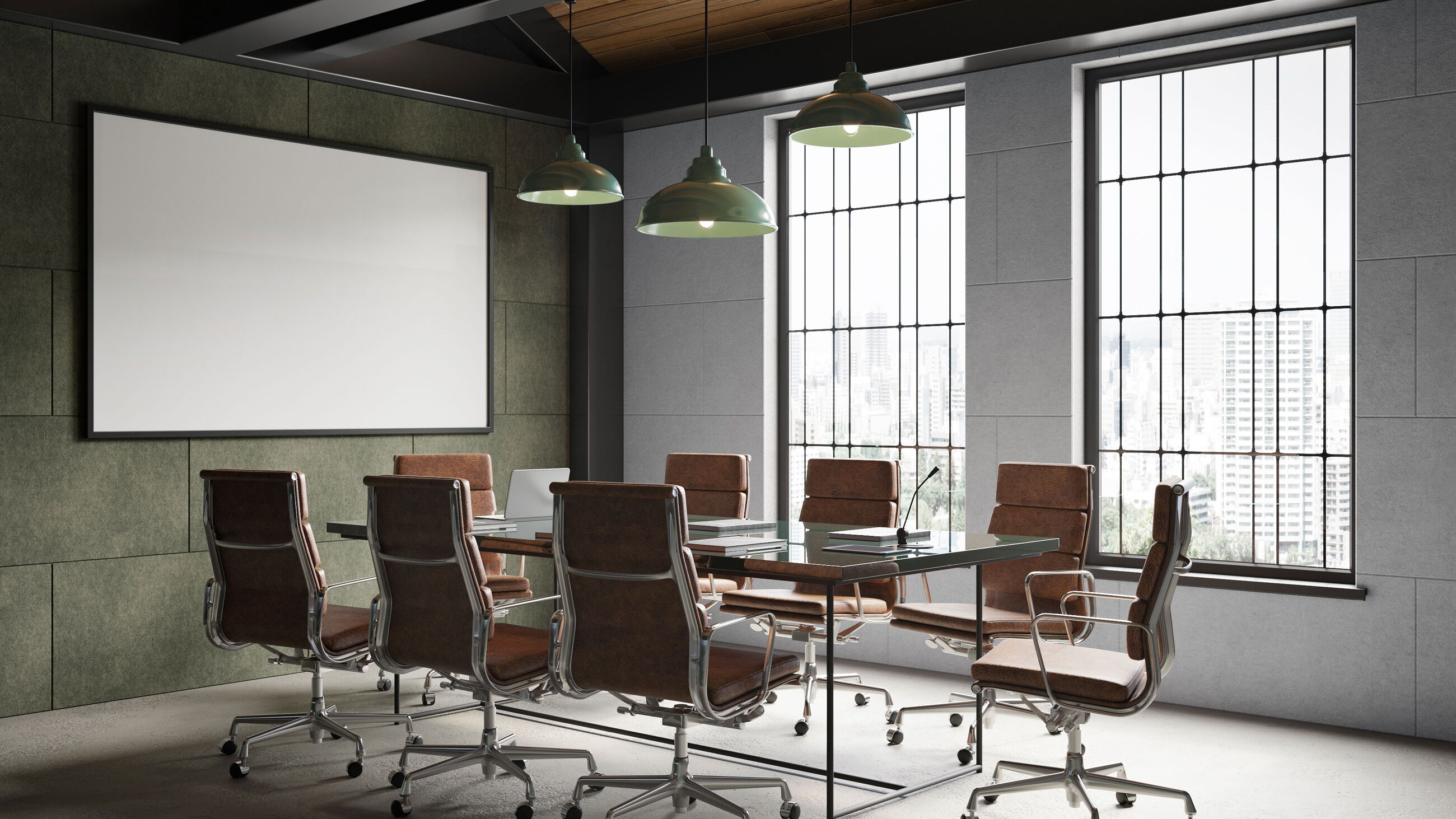 PolyCoustix Tetrix Used in a Conference Room