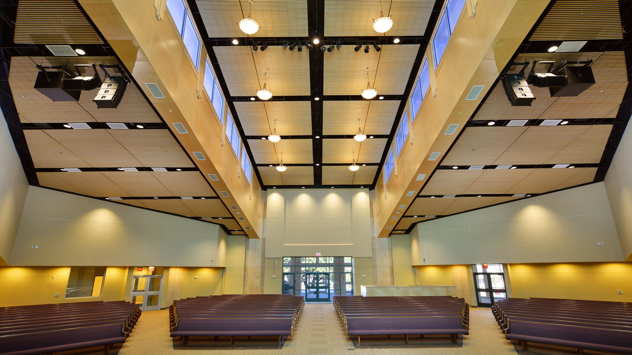 Church Sanctuary using Woodgrill Acoustical panels