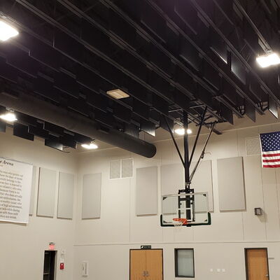 soundproof gym ceiling baffles