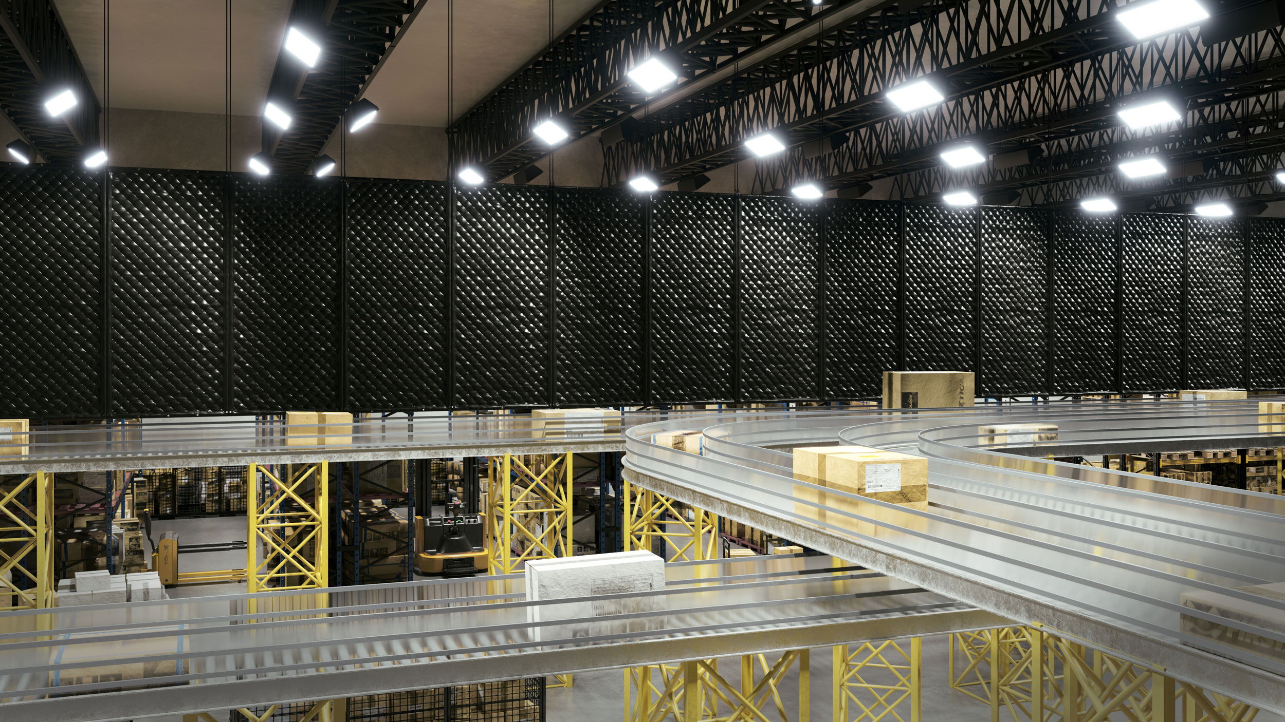 Distribution Center with sound curtains