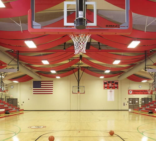 Catenary Banners used in a gym
