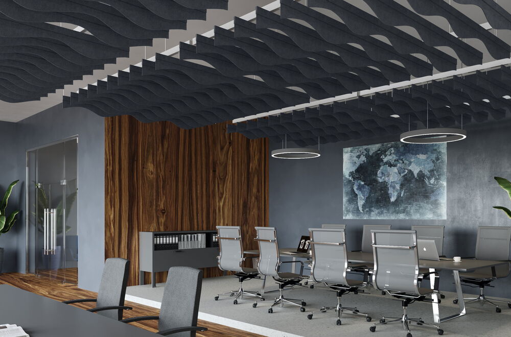Vertex Slim Acoustical Baffle in Office